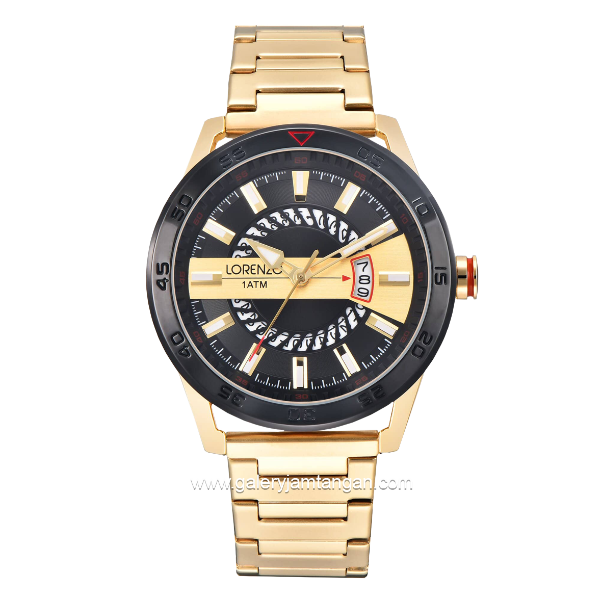 LORENZO R 6101 M Gold Black Stainless Steel