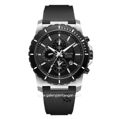 Alexandre Christie AC 6141 MC Black Silver Rubber
