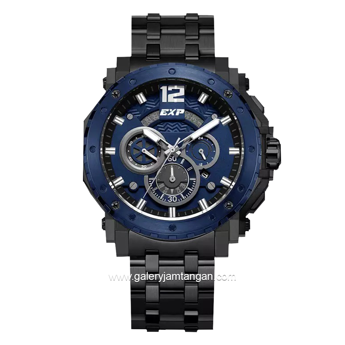 Expedition E 6402 B Black Dial Blue Stainless Steel