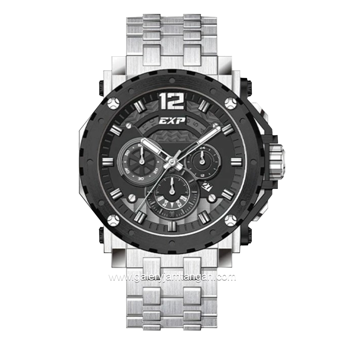 Expedition E 6402 B Silver Dial Black Stainless Steel