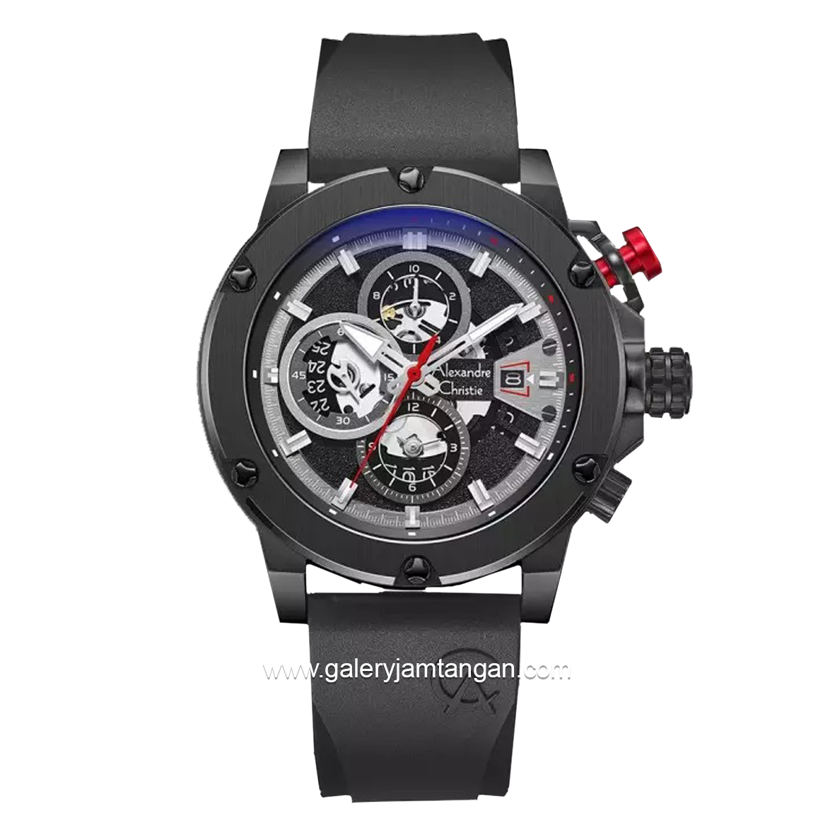 Alexandre Christie AC 6491 BC Black Rubber