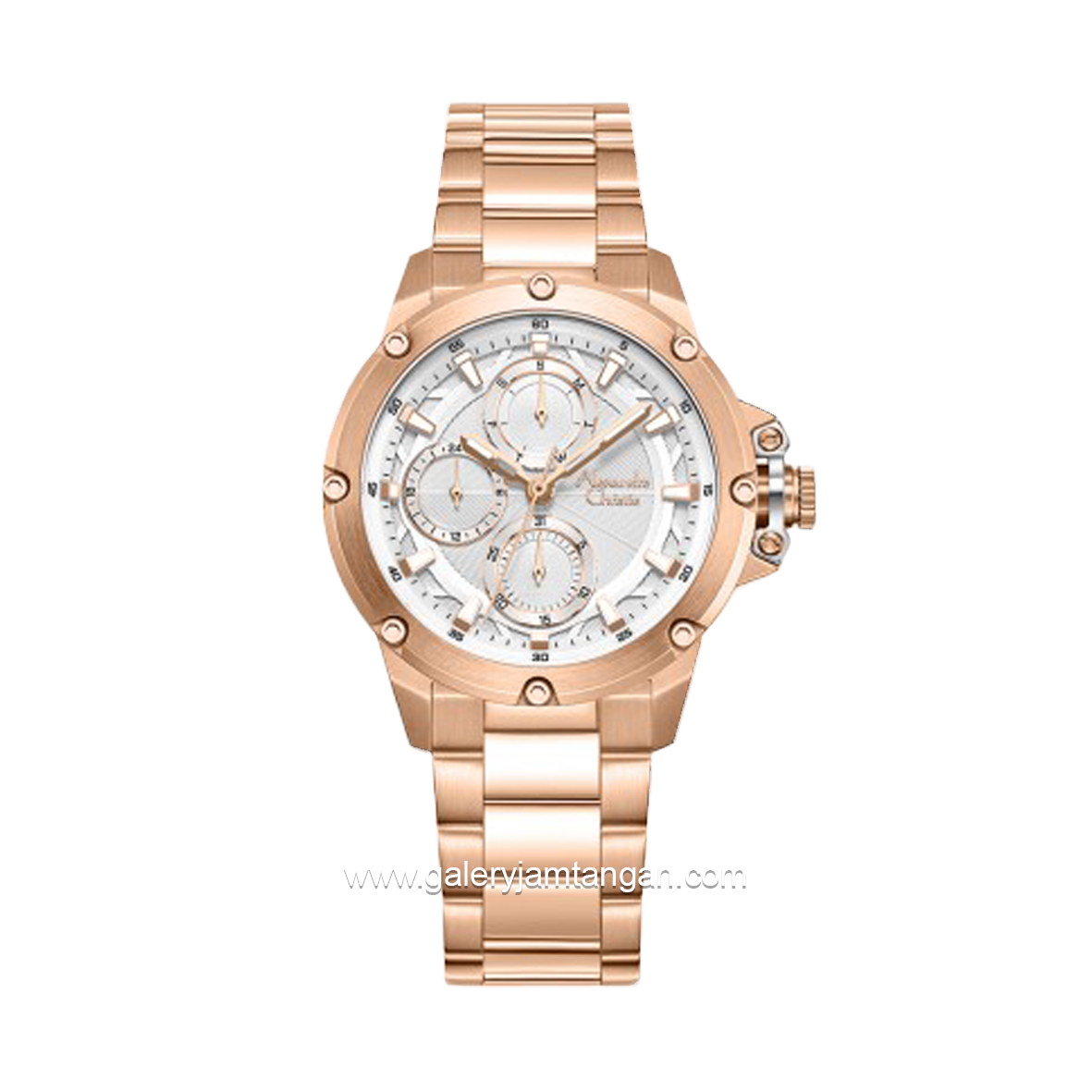 Alexandre Christie AC 6564 BF Rosegold Dial White Stainless Steel