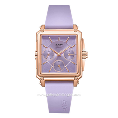 Expedition E 6618 B Multifunction Purple Rosegold Rubber Strap