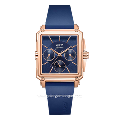 Expedition E 6618 B Multifunction Navy Rosegold Rubber Strap