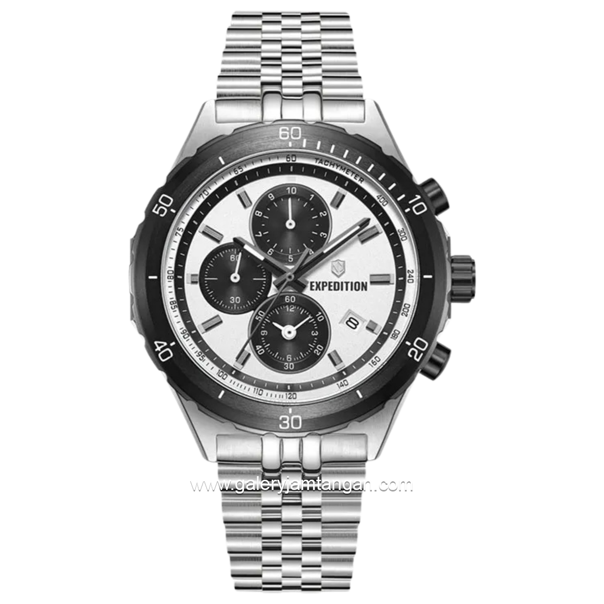 Expedition E 6870 MC Silver Ring Black Stainless Steel