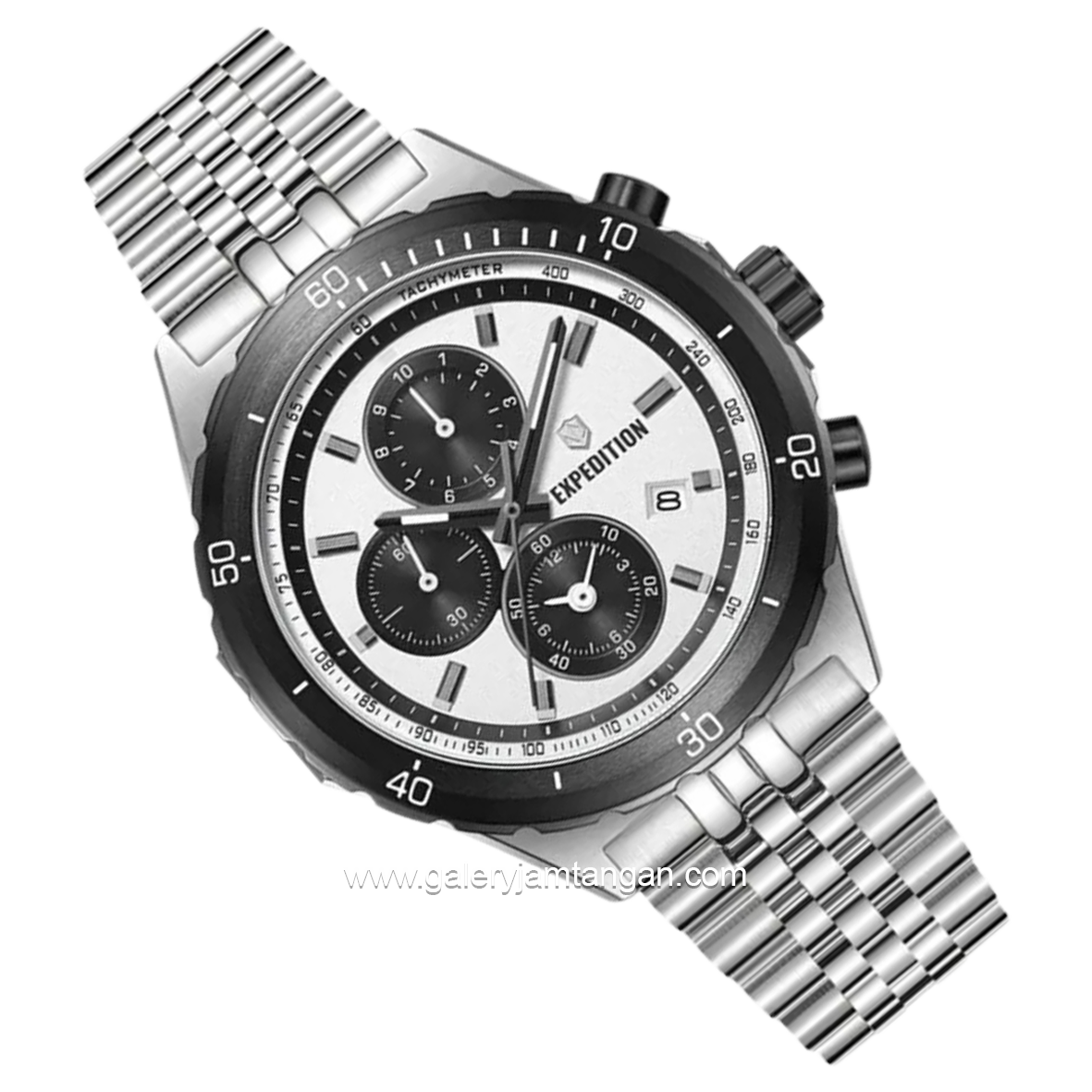 Expedition E 6870 MC Silver Ring Black Stainless Steel