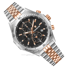 Expedition E 6870 MC Silver Rosegold Dial Black Stainless Steel