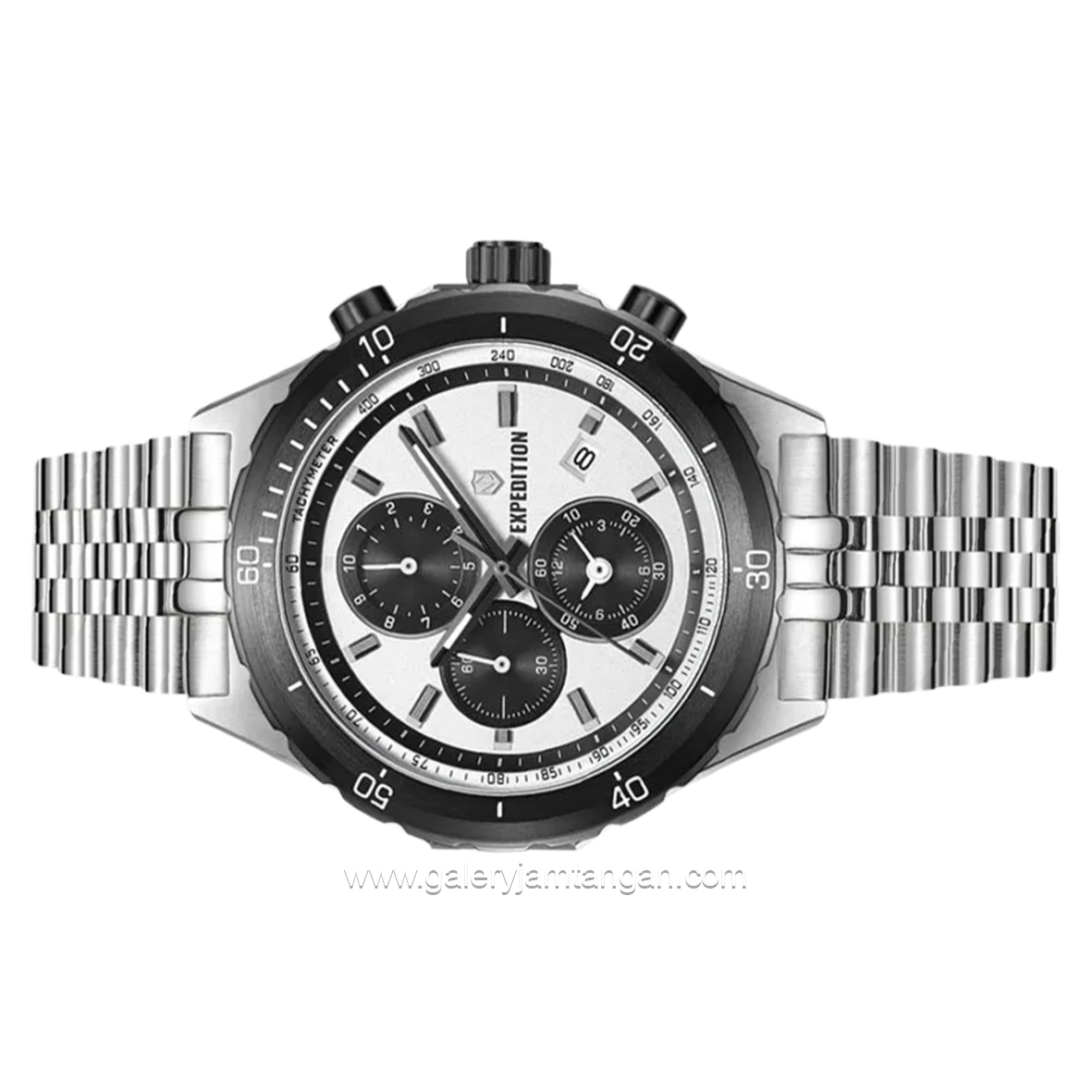 Expedition E 6870 MC Silver Ring Black Stainless Steel