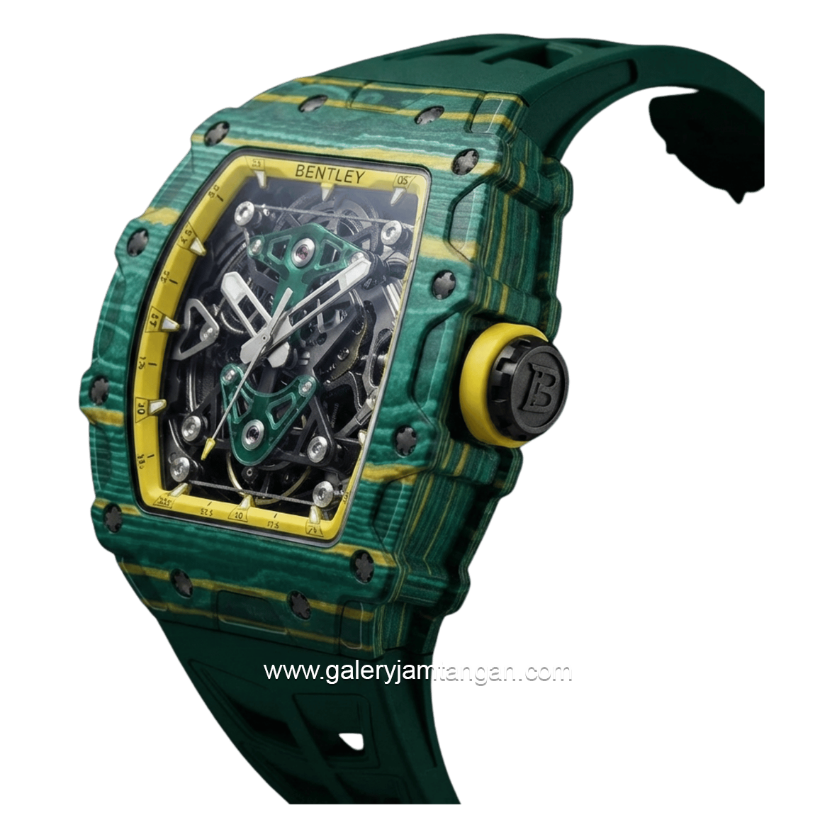 BENTLEY THE VIBRANCE BL-71-11 Automatic Green Yellow Rubber Strap