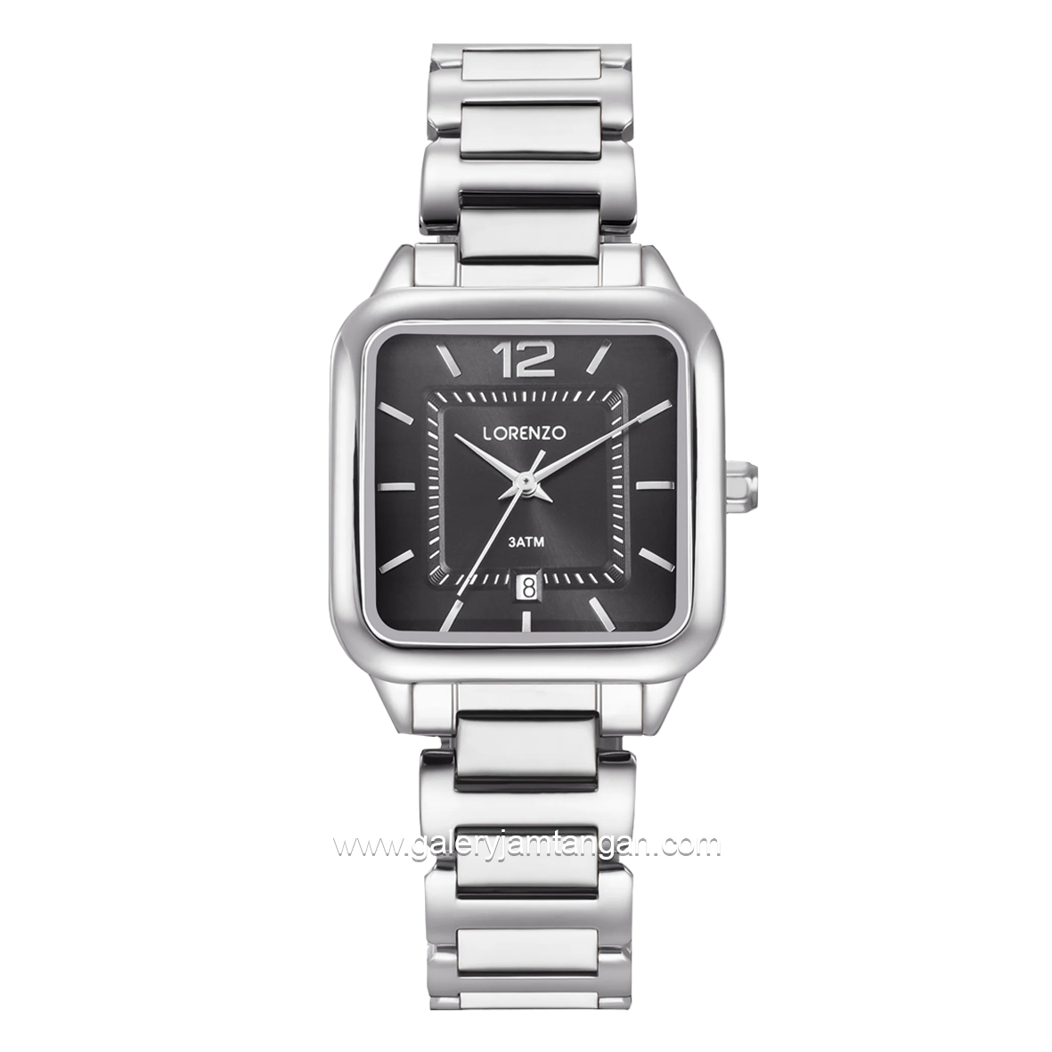 LORENZO R 7101 L Silver Dial Black Stainless Steel