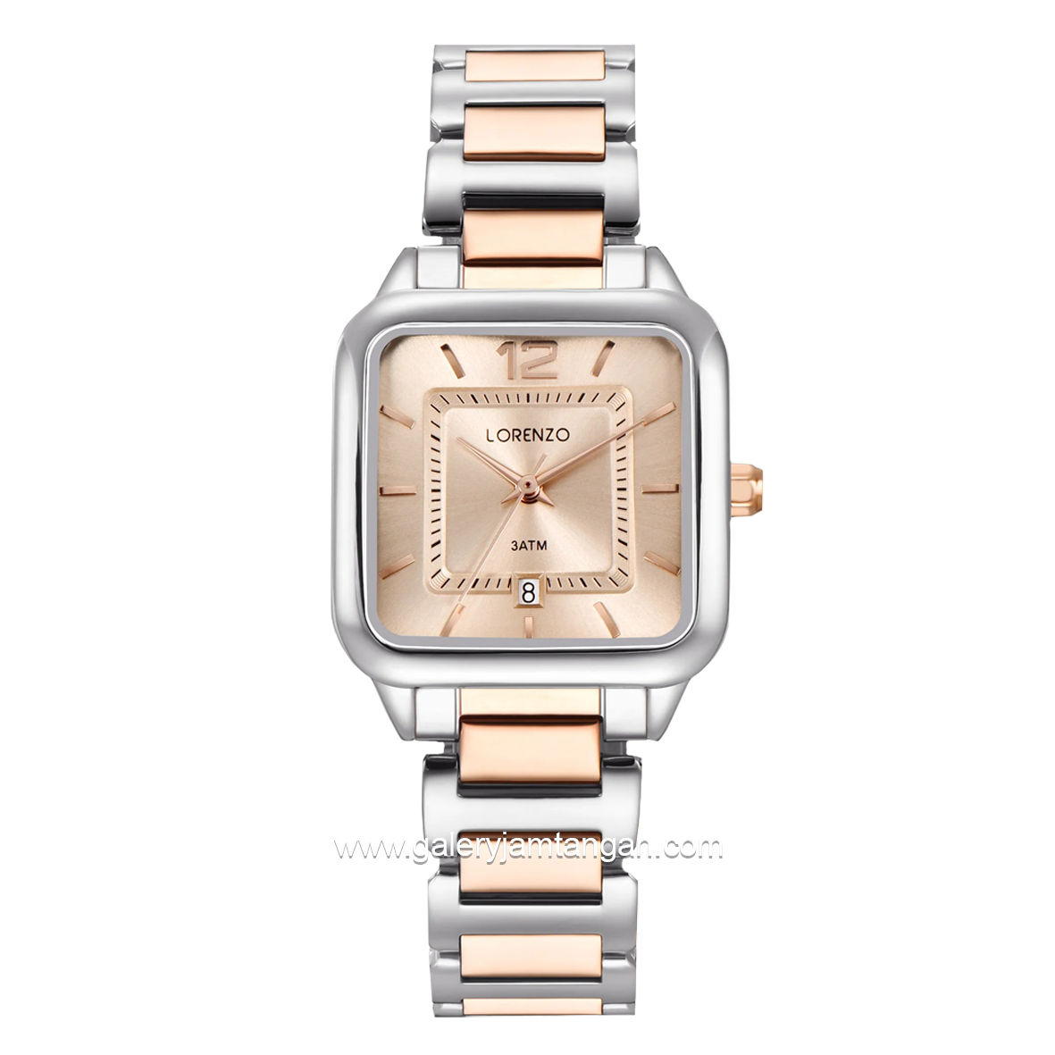 LORENZO R 7101 L Silver Combinasi Rosegold Stainless Steel
