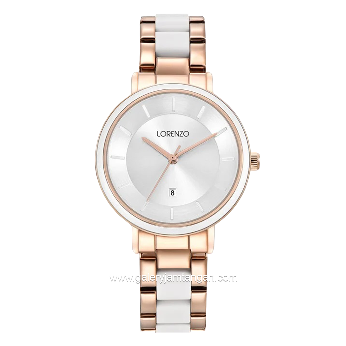 LORENZO R 7131 L White Rosegold Stainless Steel