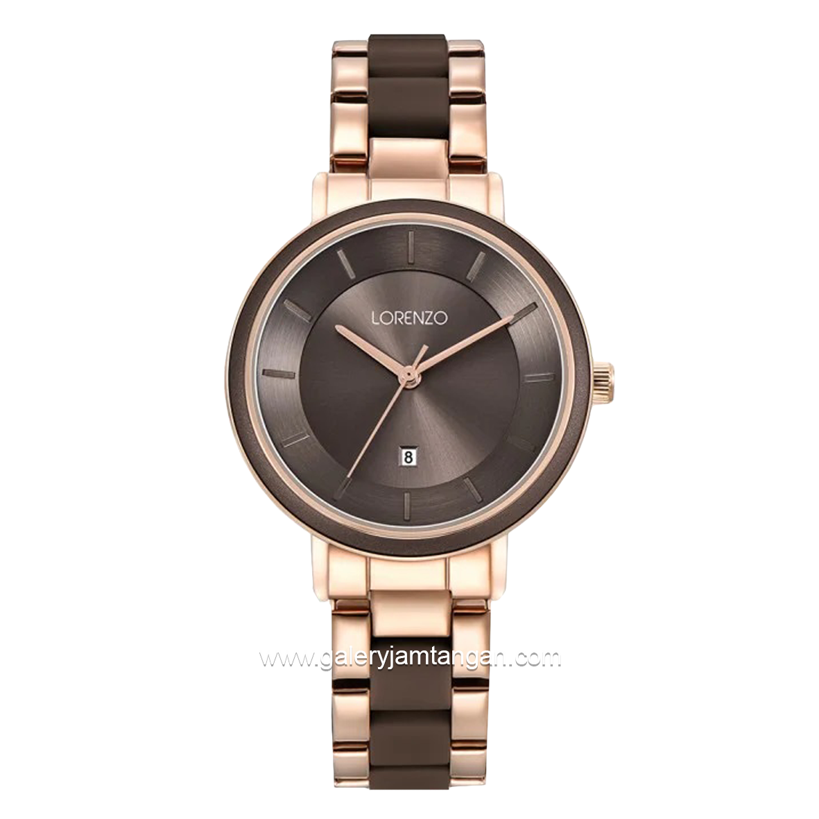 LORENZO R 7131 L Brown Rosegold Stainless Steel