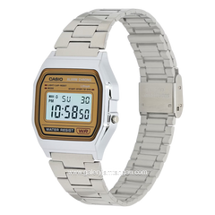 CASIO VINTAGE A158WEA-9DF Digital Silver Champagne Stainless Steel