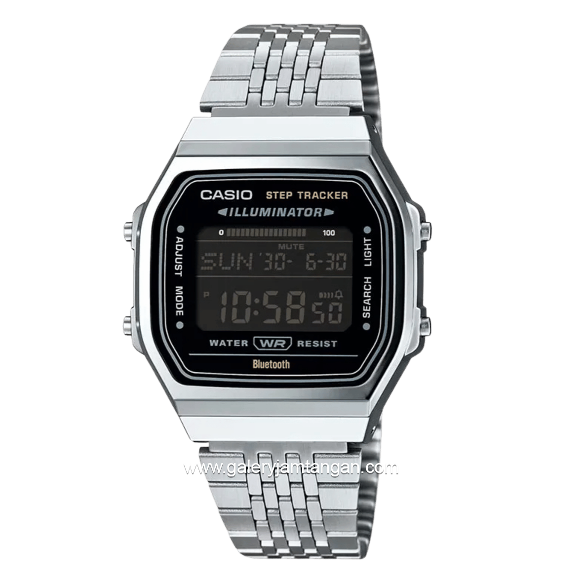 CASIO ABL-100WE-1BDF Digital Silver Stainless Steel Strap
