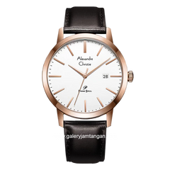 Alexandre Christie Primo AC 1007 MD Brown Rosegold Leather Strap