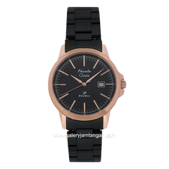Alexandre Christie AC 1008 LD Black Ring Rosegold Stainless Steel