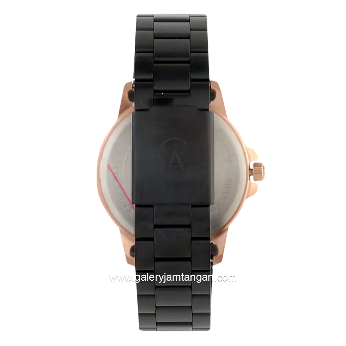 Alexandre Christie AC 1008 LD Black Ring Rosegold Stainless Steel