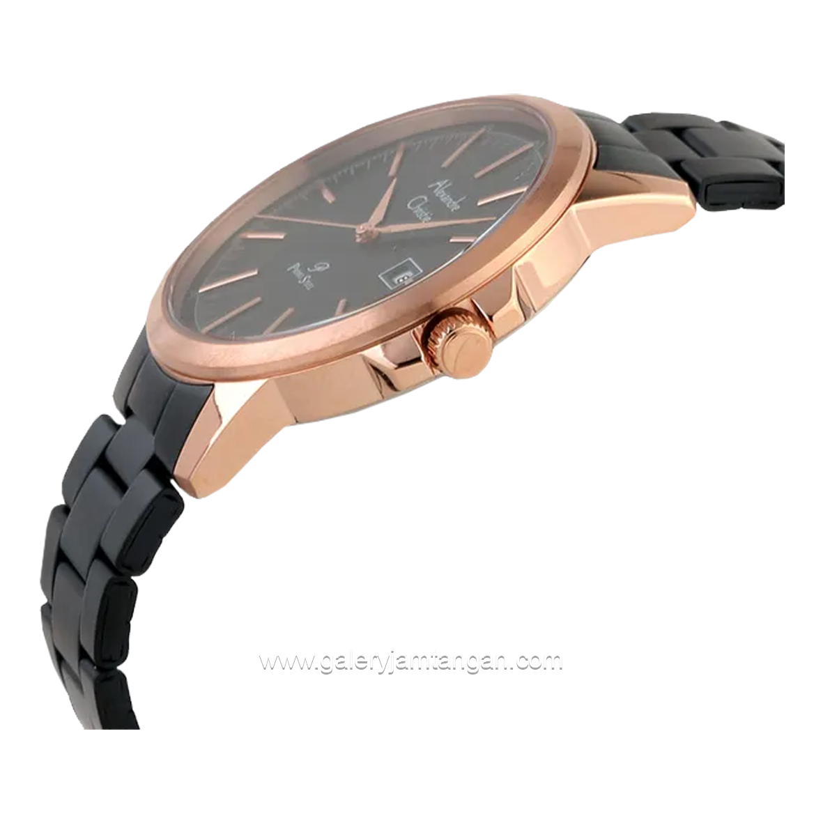 Alexandre Christie AC 1008 MD Black Rosegold Stainless Steel