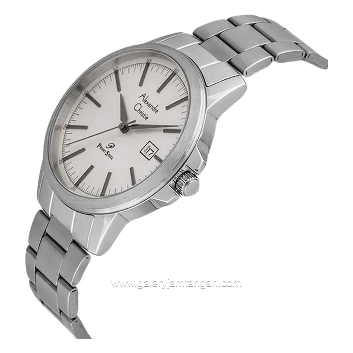Alexandre Christie Primo Style AC 1008 MD & AC 1008 LD Silver Dial White Stainless Steel