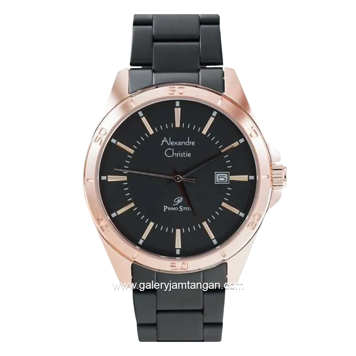 Alexandre Christie AC 1011 MD Black Rosegold Stainless Steel