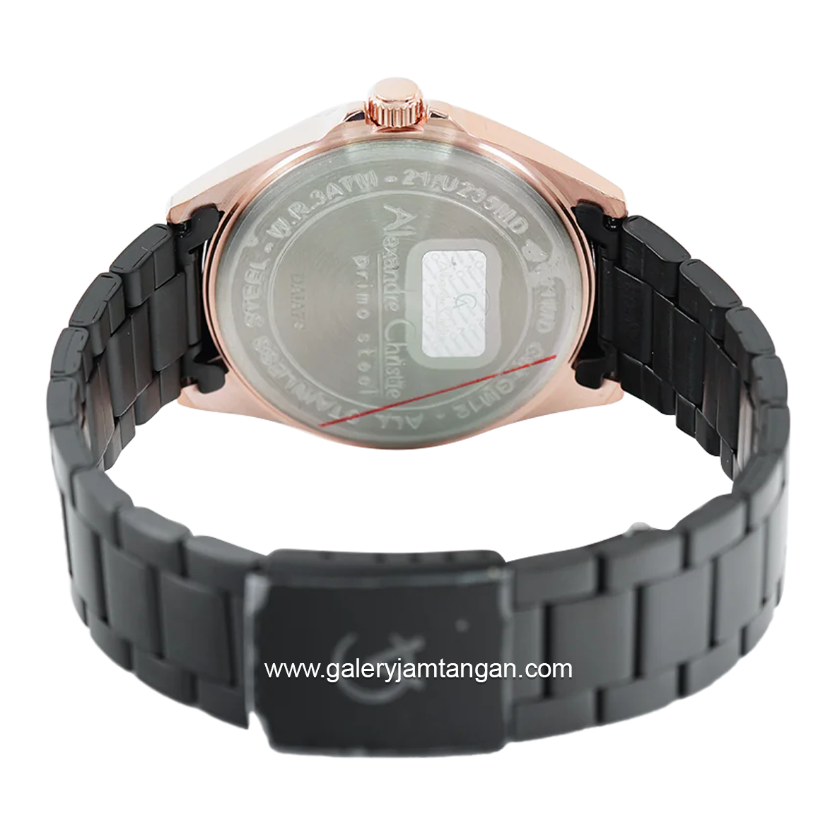 Alexandre Christie AC 1011 MD Black Rosegold Stainless Steel