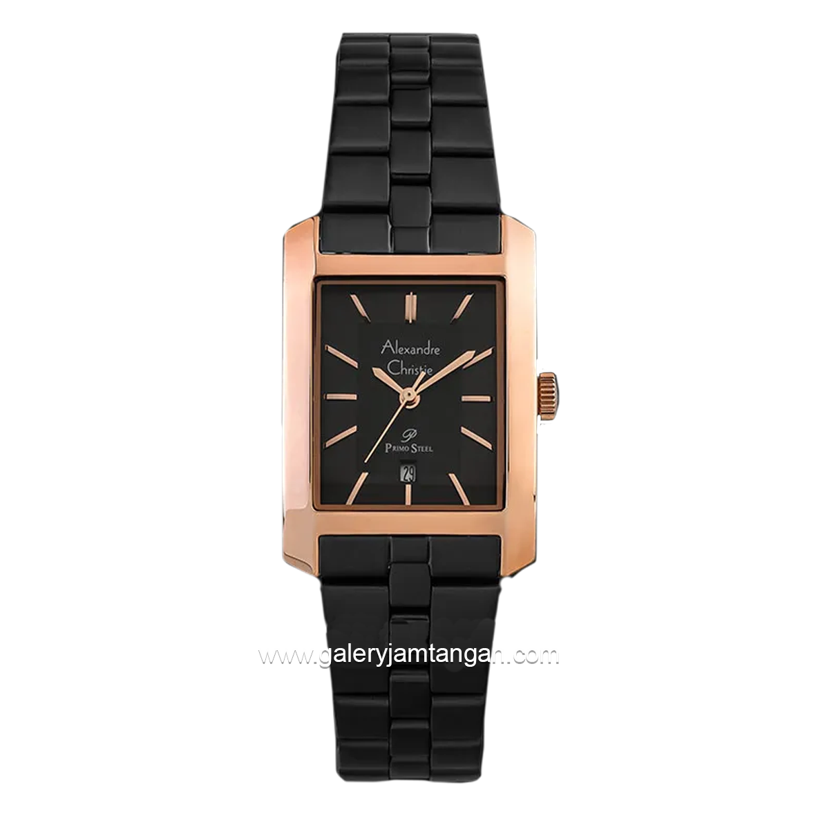 Alexandre Christie AC 1019 LD Black Combination Rosegold Stainless Steel
