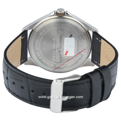 Alexandre Christie AC 1026 MD Black Leather Strap
