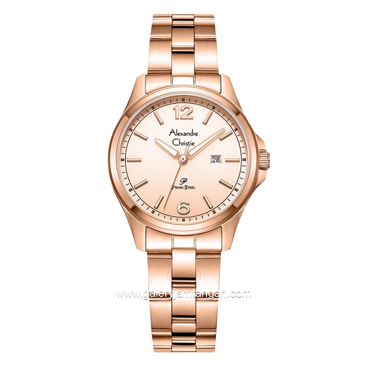 Alexandre Christie AC 1029 LD Rosegold Stainless Steel Strap