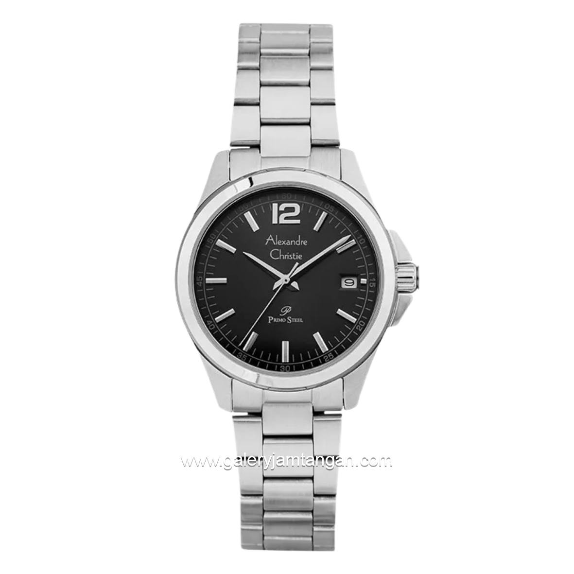 Alexandre Christie AC 1031 LDBSSBA Silver Dial Black Stainless Steel Strap