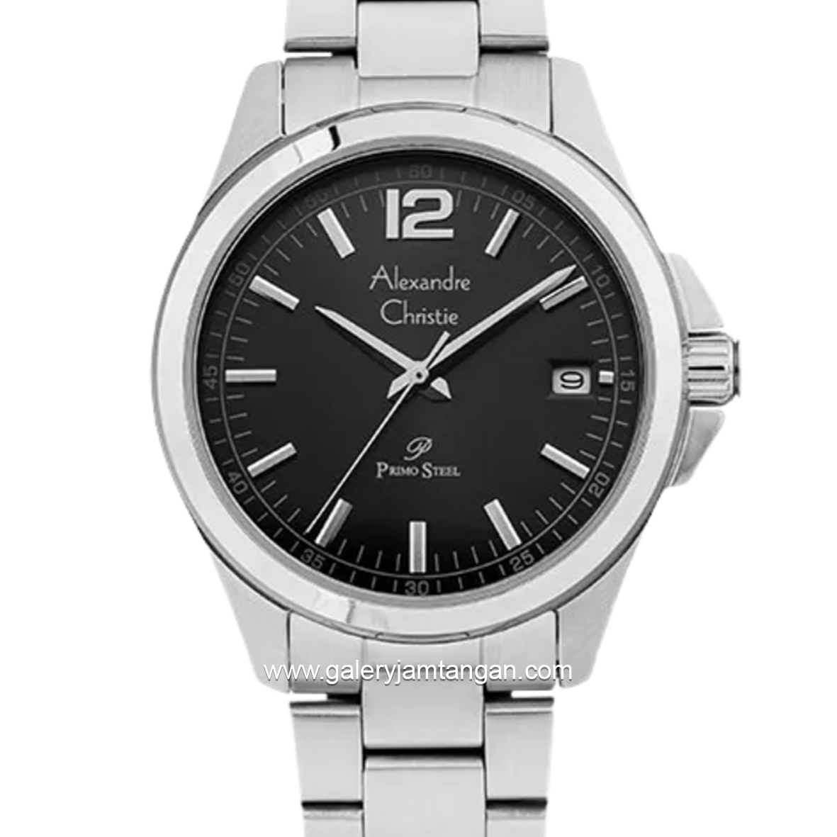 Alexandre Christie AC 1031 LDBSSBA Silver Dial Black Stainless Steel Strap