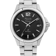 Alexandre Christie AC 1031 LDBSSBA Silver Dial Black Stainless Steel Strap