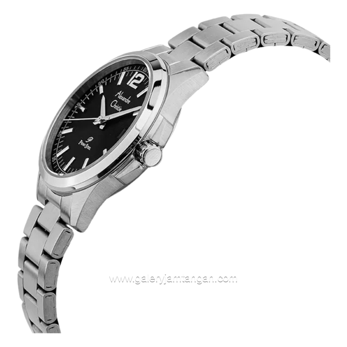 Alexandre Christie AC 1031 LDBSSBA Silver Dial Black Stainless Steel Strap