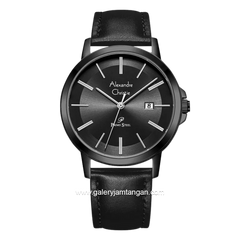 Alexandre Christie Primo Steel AC 1036 MDLIPBA Black Leather Strap