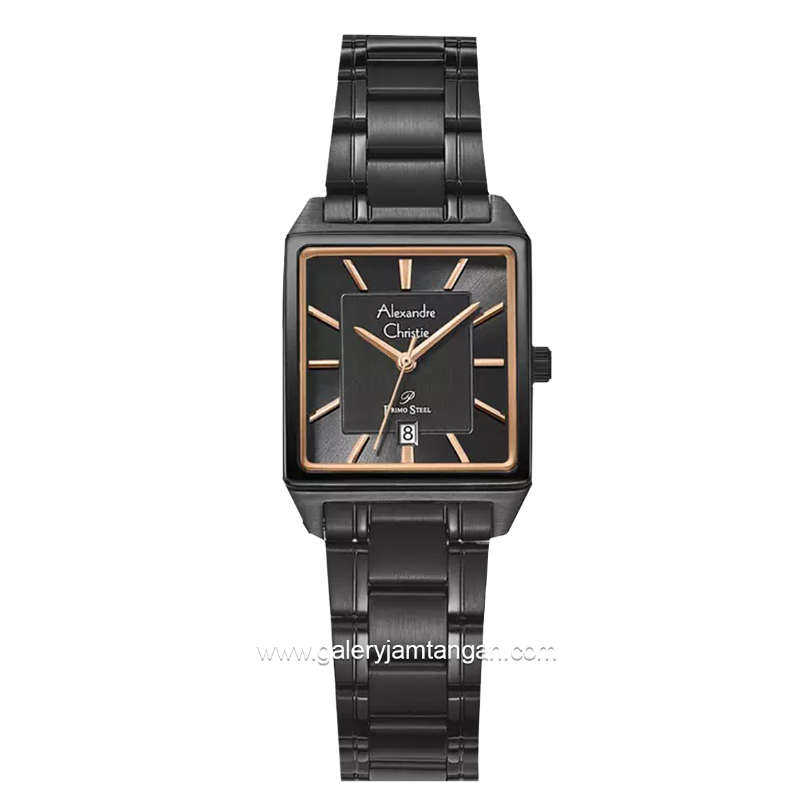 Alexandre Christie AC 1038 LD Black List Rosegold Stainless Steel