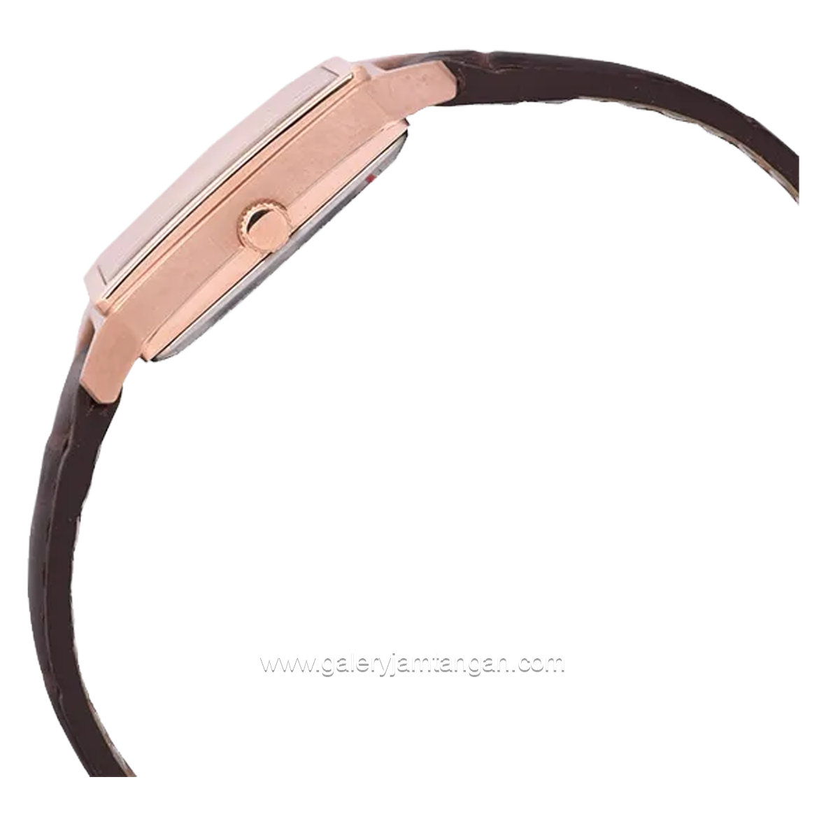 Alexandre Christie AC 1038 LD Brown Rosegold Leather Strap