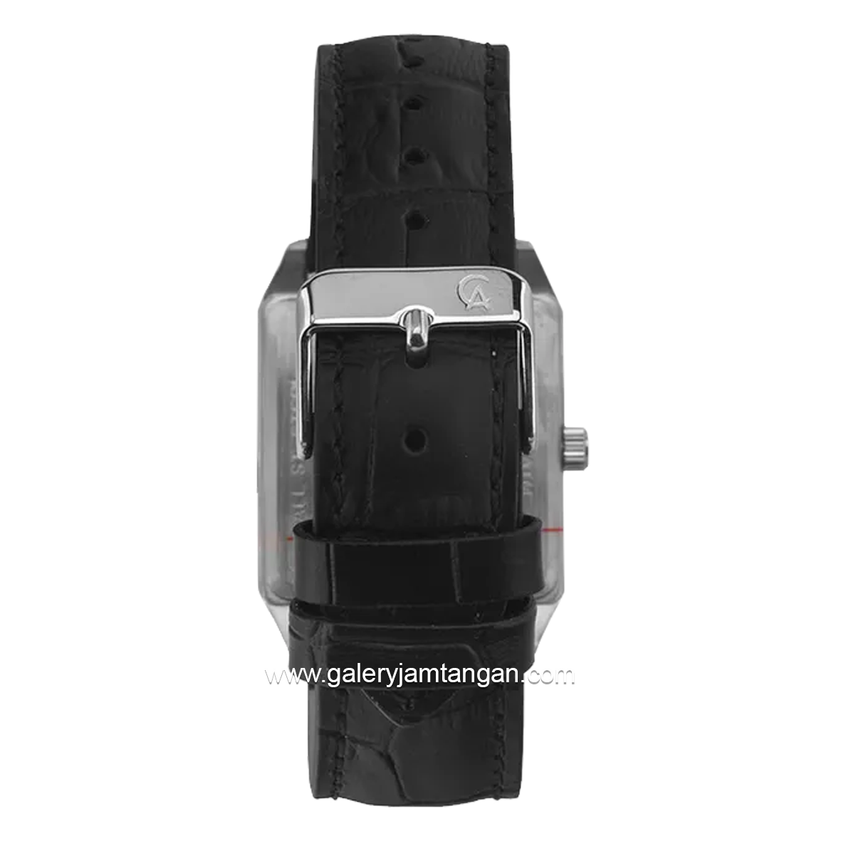 Alexandre Christie AC 1038 MD Black Dial Silver Leather Strap