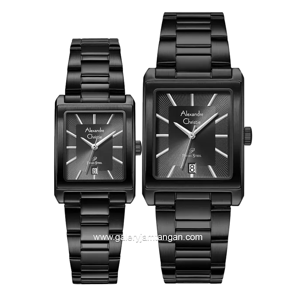 Alexandre Christie AC 1039 MD & AC 1039 LD Full Black Stainless Steel