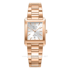 Alexandre Christie AC 1039 LD Rosegold Dial White Stainless Steel