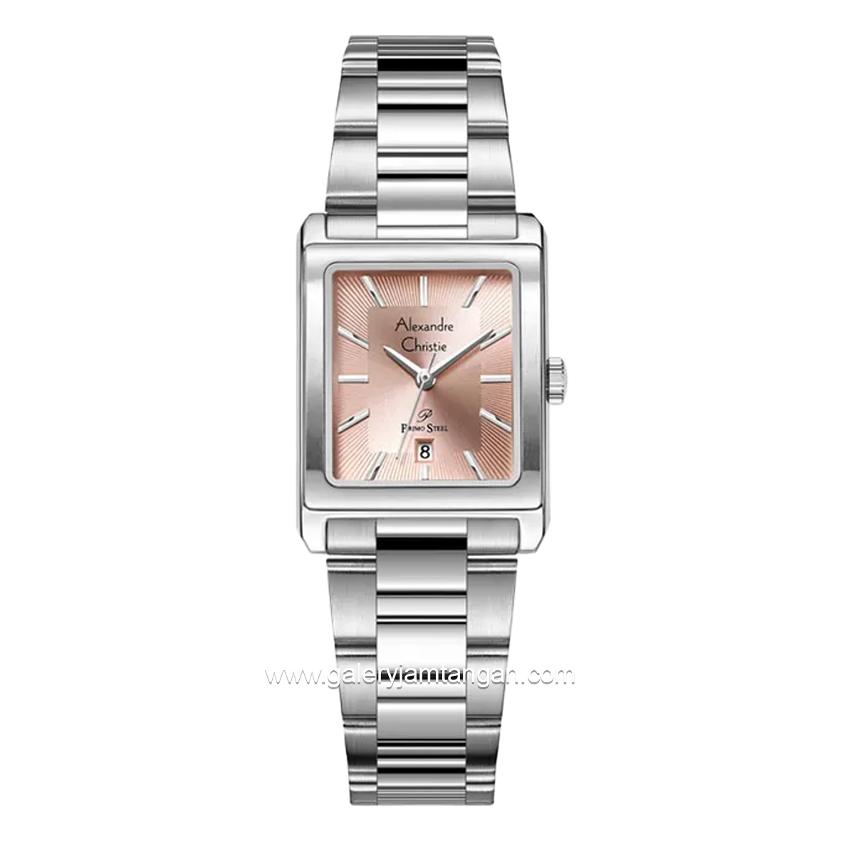 Alexandre Christie AC 1039 LD Silver Dial Pink Stainless Steel