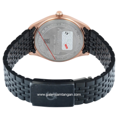 Alexandre Christie AC 1040 LD Black Rosegold Stainless Steel Strap