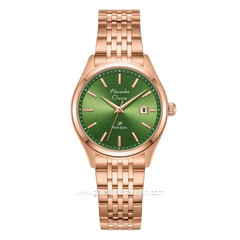 Alexandre Christie AC 1040 LDBRGGN Rosegold Dial Green Stainless Steel Strap