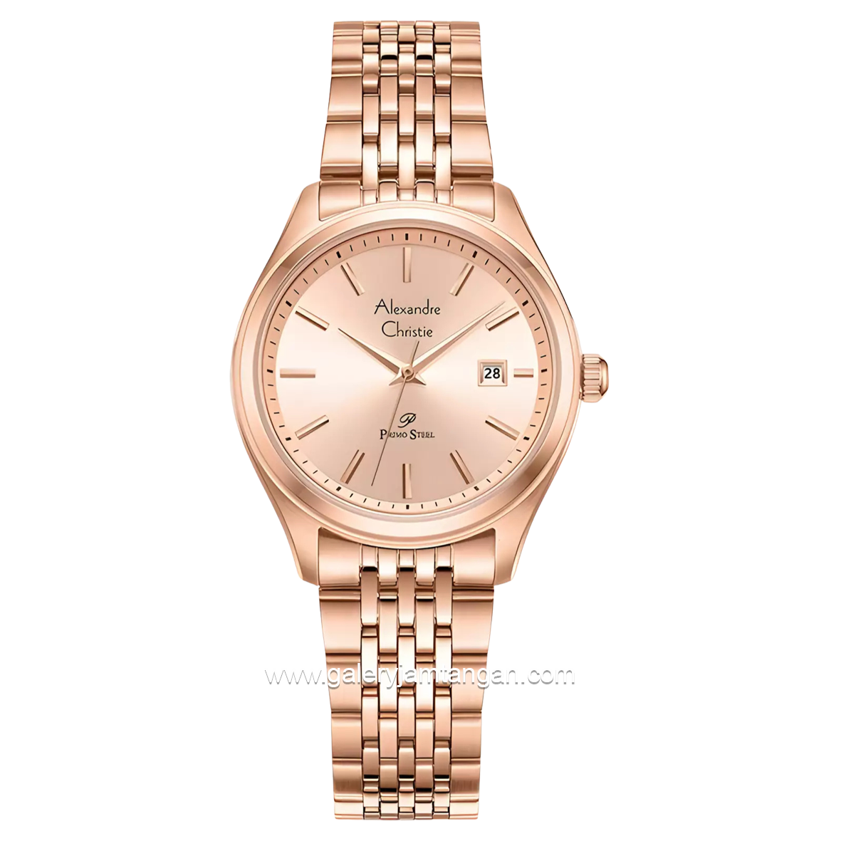 Alexandre Christie AC 1040 LD Full Rosegold Stainless Steel Strap
