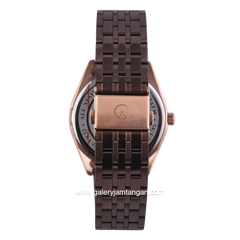 Alexandre Christie AC 1040 MDBROBO Brown Rosegold Stainless Steel Strap