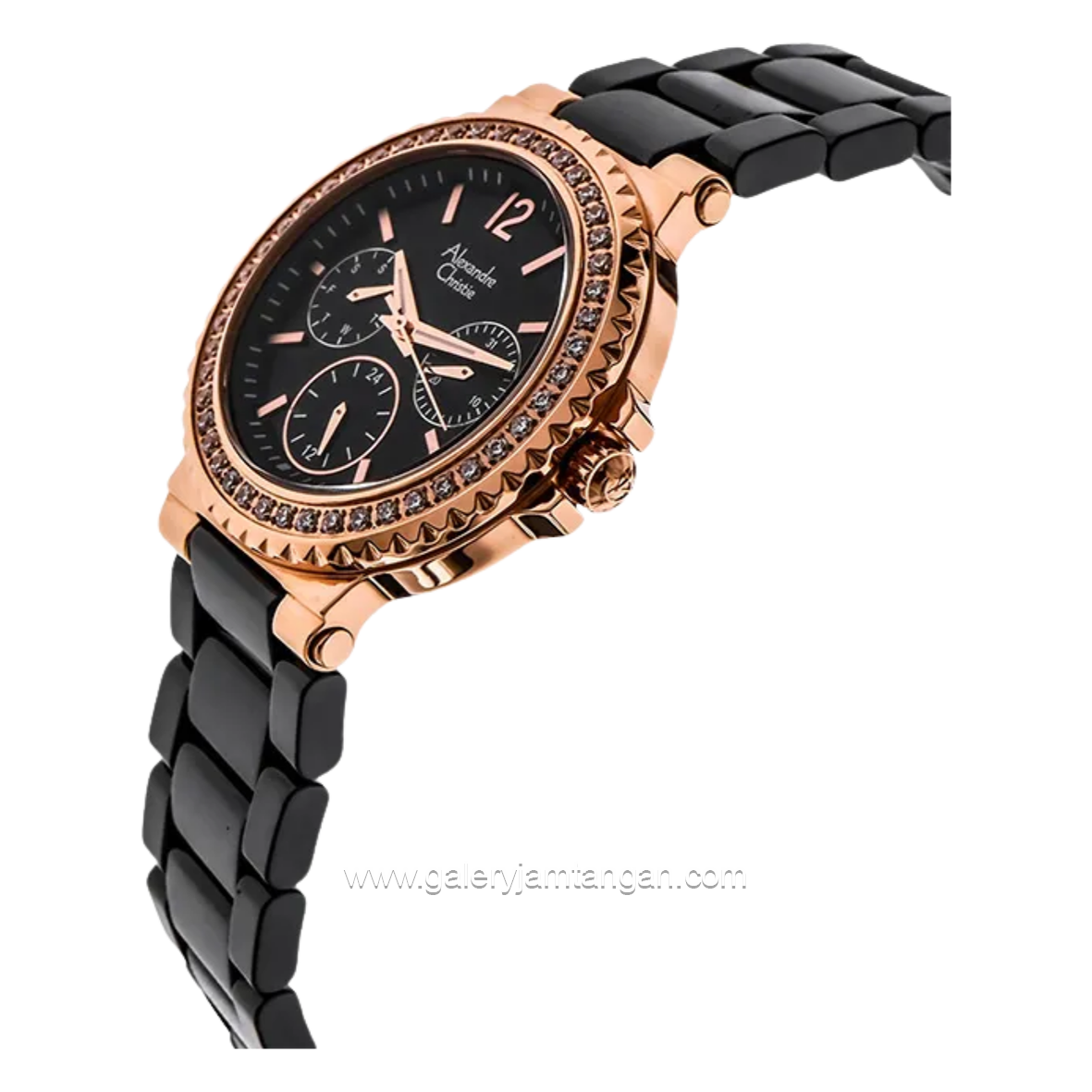 Alexandre Christie AC 2337 BFBRGBADR Black Rosegold Stainless Steel Strap