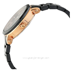 Alexandre Christie AC 2377 BF Collection Black Rosegold Ceramic Strap
