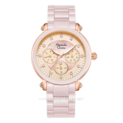 Alexandre Christie AC 2377 BF Collection Pink Rosegold Ceramic Strap