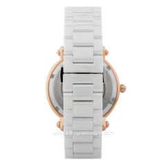 Alexandre Christie AC 2377 BF Collection White Rosegold Ceramic Strap