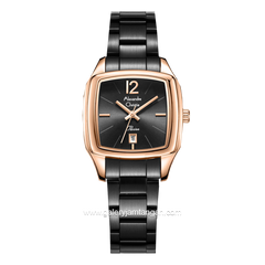 Alexandre Christie AC 2454 LD Black Rosegold Stainless Steel
