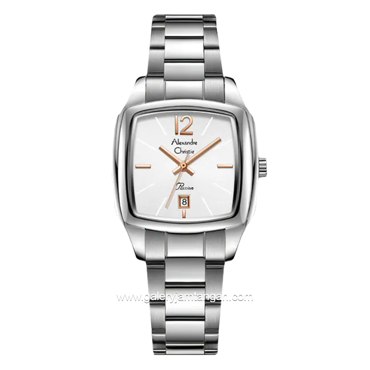 Alexandre Christie AC 2454 LD Silver Dial White Stainless Steel